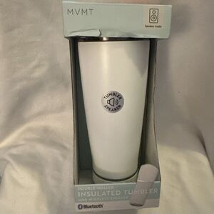 MVMT Insulated Tumbler 16oz with Wireless Bluetooth Speaker Whit Double Wall New